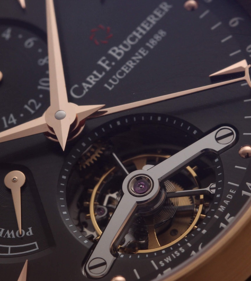The watch's balance is mounted in a rotating cage: the tourbillon. 